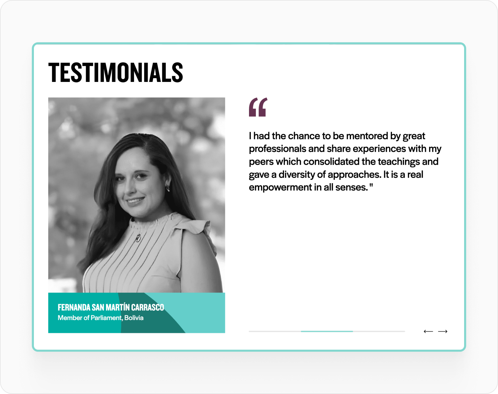 Vital Voices - testimonials