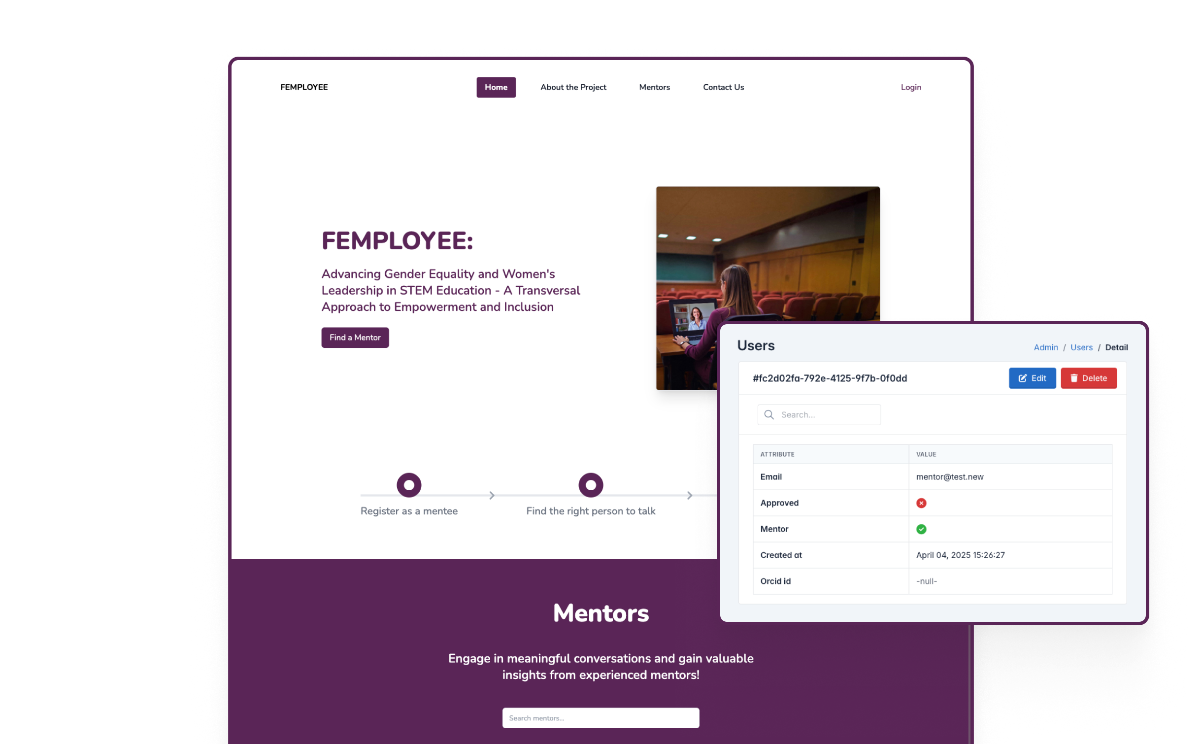 FEMPLOYEE homepage